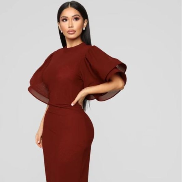 Fashion Nova No Drama Ruffle Dress - Picture 1 of 3